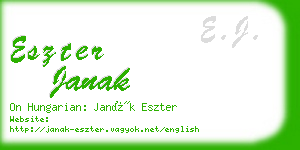 eszter janak business card